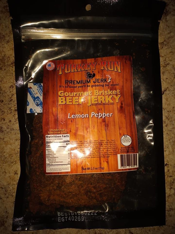 Brisket Beef Jerky Lemon Pepper Packaging